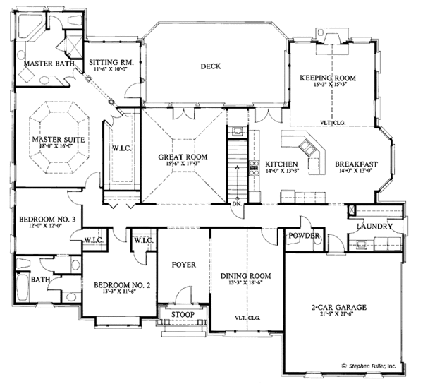 Architectural House Design - Country Floor Plan - Main Floor Plan #429-88