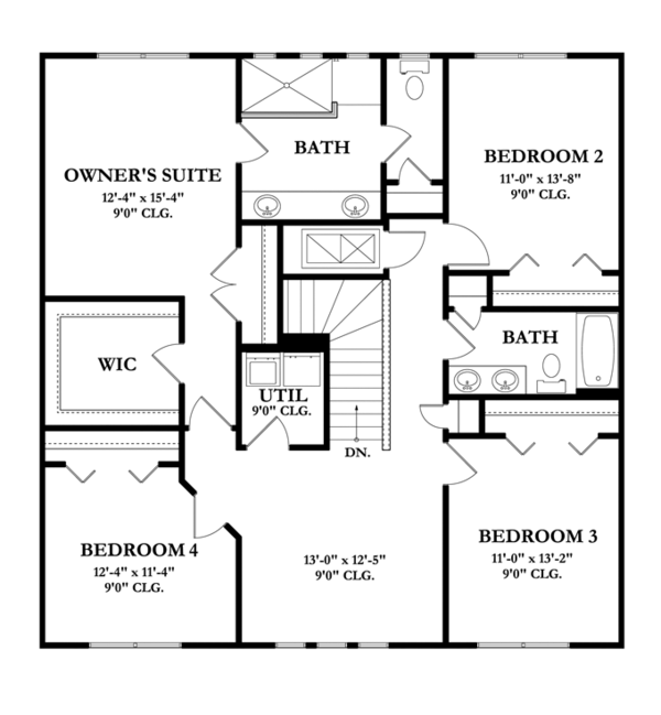 House Design - Mediterranean Floor Plan - Upper Floor Plan #1058-62