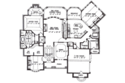 European Style House Plan - 5 Beds 4.5 Baths 4353 Sq/Ft Plan #54-101 