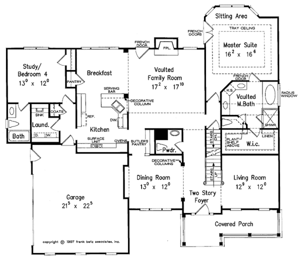 Traditional Floor Plan - Main Floor Plan #927-170