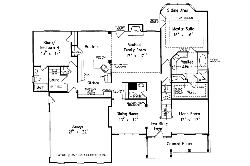 Home Plan - Floor Plan - Main Floor for Traditional House Plan #927-170 - 4 bed, 4.5 bath