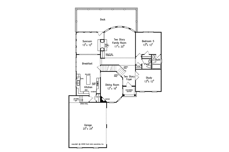 House Plan Design - Floor Plan - Main Floor for European House Plan #927-427 - 5 bed, 4.5 bath