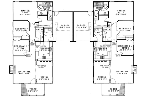 Floor Plan - Main Floor for Classical House Plan #17-3142 - 6 bed, 4 bath