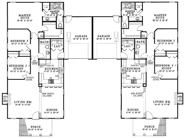 Architectural House Design - Classical Floor Plan - Main Floor Plan #17-3142