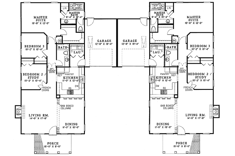 Home Plan - Floor Plan - Main Floor for Classical House Plan #17-3142 - 6 bed, 4 bath