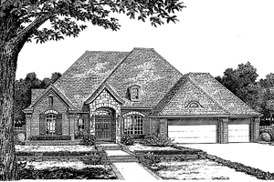 House Plan Design - Exterior - Front Elevation for Country House Plan #310-1125 - 4 bed, 3 bath