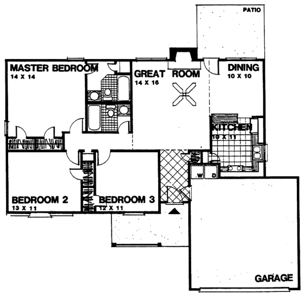 Home Plan - Ranch Floor Plan - Main Floor Plan #30-218