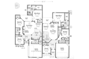 Tudor Style House Plan - 3 Beds 2 Baths 3708 Sq/Ft Plan #310-464 
