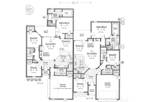 Floor Plan - Main Floor for Tudor House Plan #310-464 - 3 bed, 2 bath