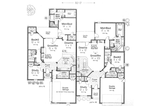 Floor Plan - Main Floor for Tudor House Plan #310-464 - 3 bed, 2 bath