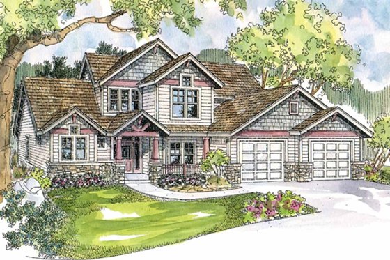 Exterior - Other Elevation for Craftsman House Plan #124-534 - 4 bed, 2.5 bath