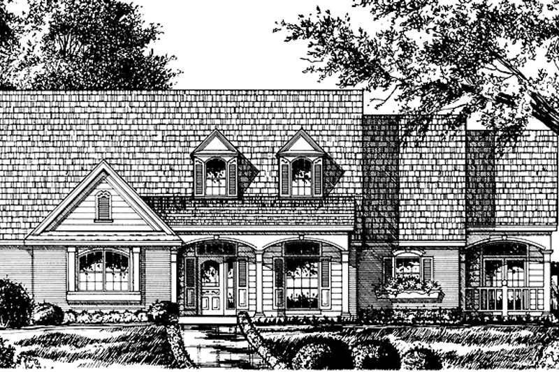 Dream House Plan - Country Exterior - Front Elevation Plan #40-483