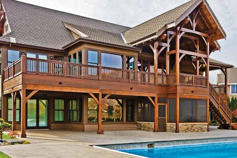 House Plan Design - Exterior - Rear Elevation 1 for Craftsman House Plan #132-561 - 5 bed, 4 bath