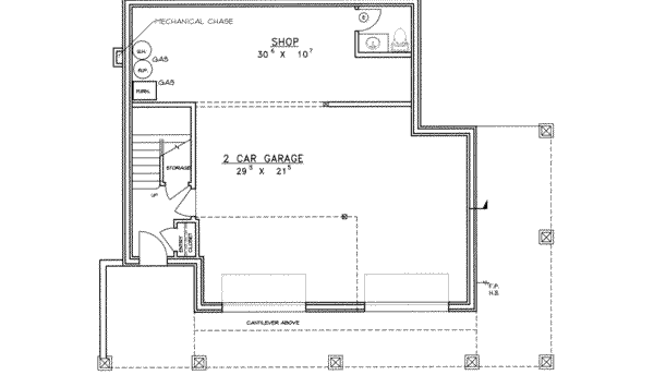 House Plan Design - Contemporary Floor Plan - Lower Floor Plan #117-198