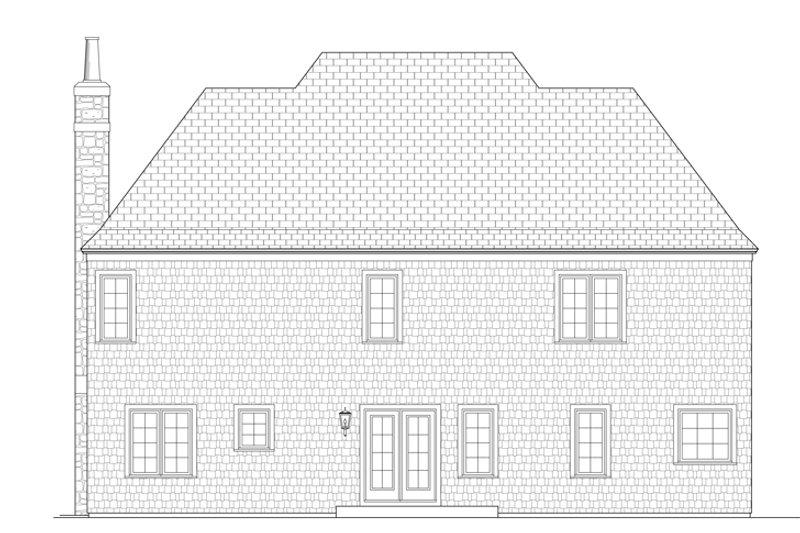 Home Plan - Exterior - Rear Elevation for Country House Plan #453-442 - 3 bed, 2.5 bath
