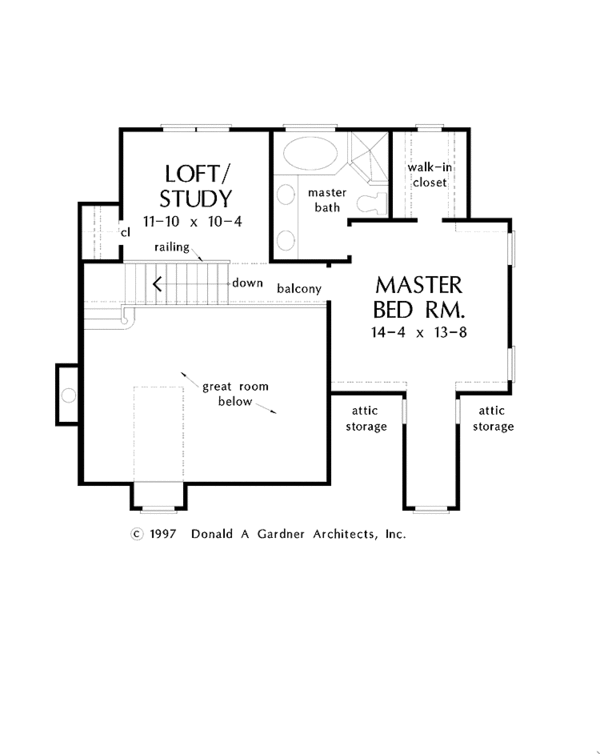 Architectural House Design - Country Floor Plan - Upper Floor Plan #929-290