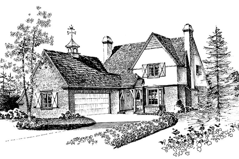 Architectural House Design - Country Exterior - Front Elevation Plan #1016-48