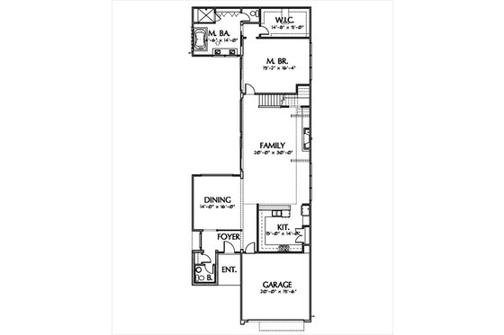Floor Plan - Main Floor for Modern House Plan #449-7 - 3 bed, 4 bath