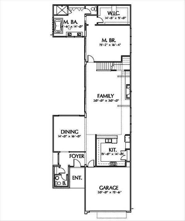 Modern Floor Plan - Main Floor Plan #449-7