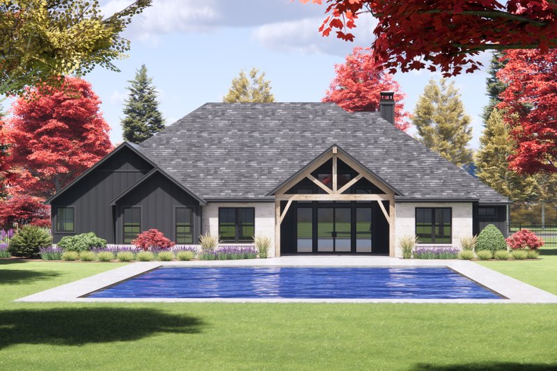 Home Plan - Exterior - Rear Elevation for Country House Plan #1096-149 - 4 bed, 3.5 bath