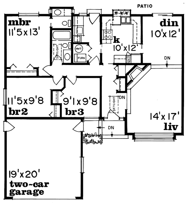 House Plan Design - Contemporary Floor Plan - Main Floor Plan #47-965