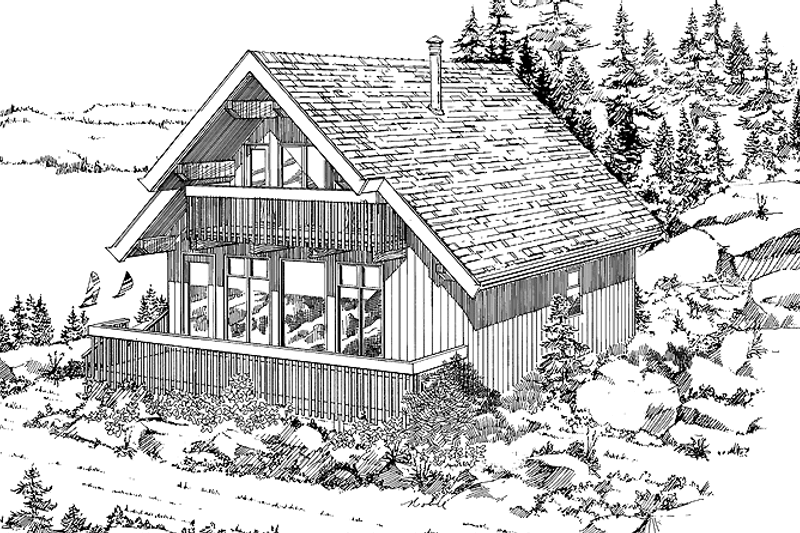 Dream House Plan - Contemporary Exterior - Front Elevation Plan #47-658