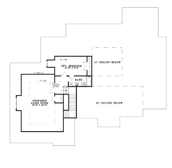 European Floor Plan - Upper Floor Plan #17-2964