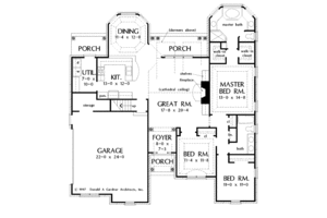 Floor Plan - Main Floor for Traditional House Plan #929-325 - 3 bed, 2 bath