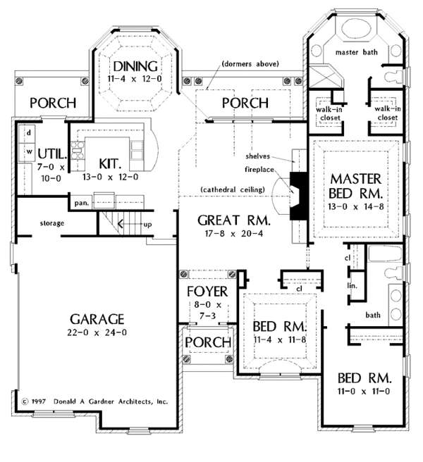 Architectural House Design - Traditional Floor Plan - Main Floor Plan #929-325