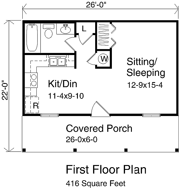 Cottage Floor Plan - Main Floor Plan #22-121