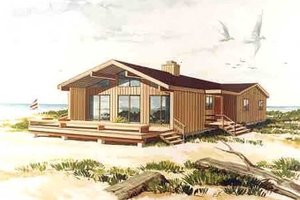 House Blueprint - Exterior - Front Elevation for Contemporary House Plan #314-269 - 3 bed, 2 bath