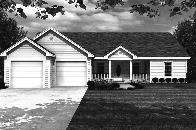Home Plan - Exterior - Front Elevation 3 for Country House Plan #21-409 - 3 bed, 2 bath