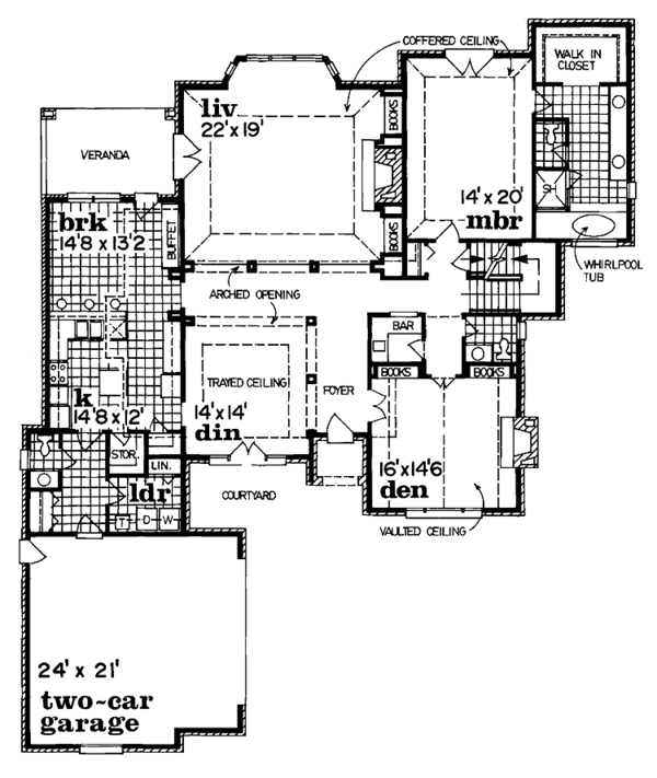 House Blueprint - Traditional Floor Plan - Main Floor Plan #47-775