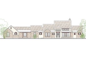 Exterior - Front Elevation 4 for Traditional House Plan #80-191 - 5 bed, 4 bath