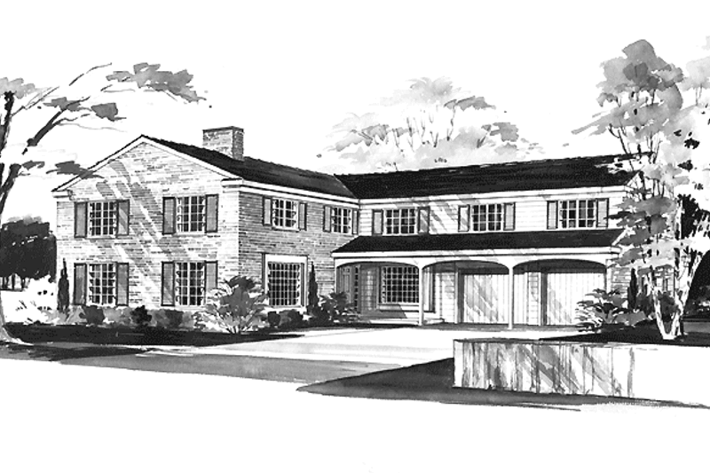 House Blueprint - Country Exterior - Front Elevation Plan #72-550