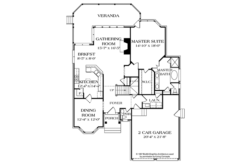 Architectural House Design - Floor Plan - Main Floor for European House Plan #453-431 - 3 bed, 2.5 bath
