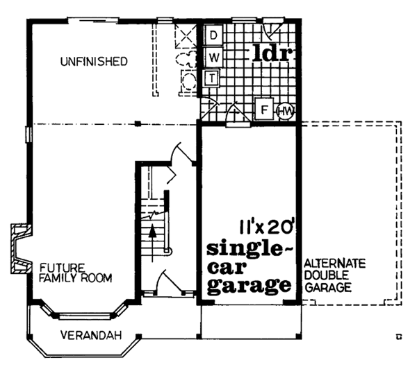 Architectural House Design - Country Floor Plan - Main Floor Plan #47-684
