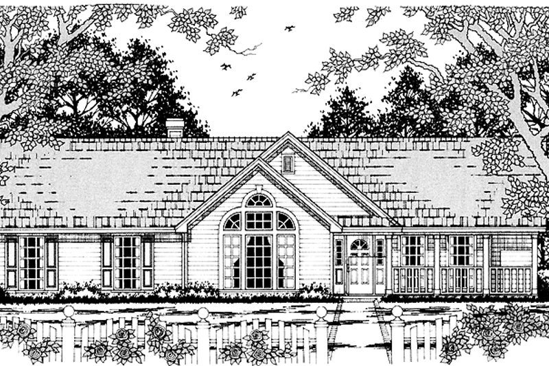 House Plan Design - Country Exterior - Front Elevation Plan #42-507