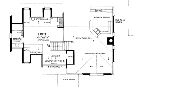 Architectural House Design - Country Floor Plan - Upper Floor Plan #1016-81