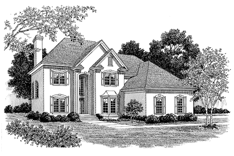 Architectural House Design - Traditional Exterior - Front Elevation Plan #453-151