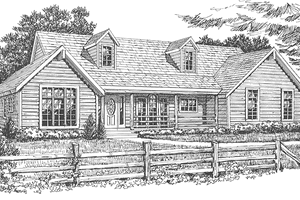 Home Plan - Country Exterior - Front Elevation Plan #456-98