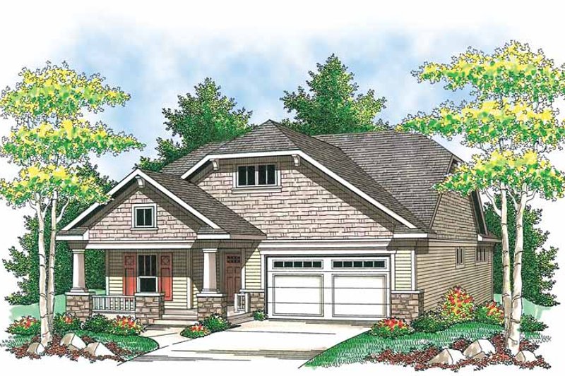 Dream House Plan - Ranch Exterior - Front Elevation Plan #70-1403