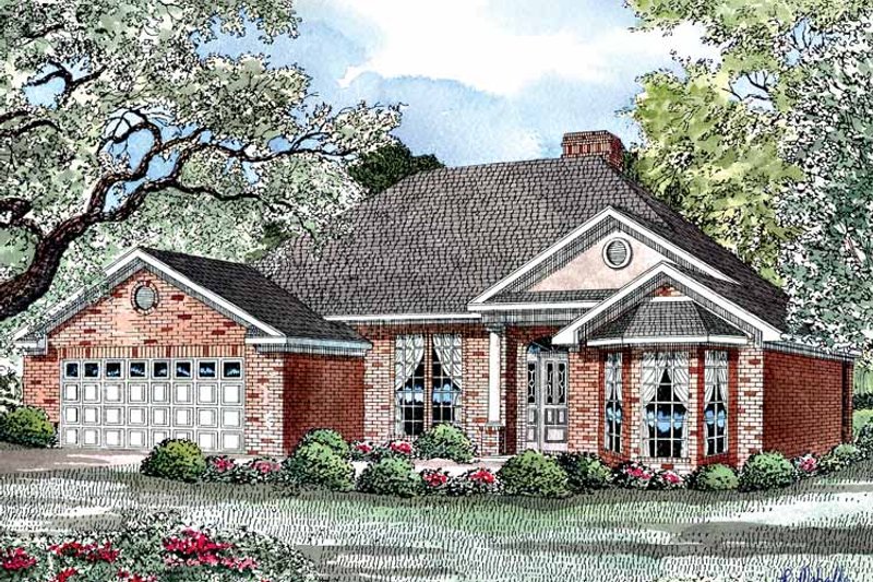 Architectural House Design - Exterior - Front Elevation 3 for Ranch House Plan #17-3252 - 3 bed, 2 bath