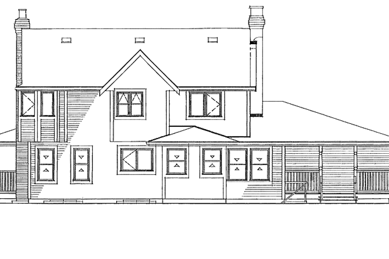Home Plan - Exterior - Rear Elevation for Victorian House Plan #47-768 - 4 bed, 2.5 bath