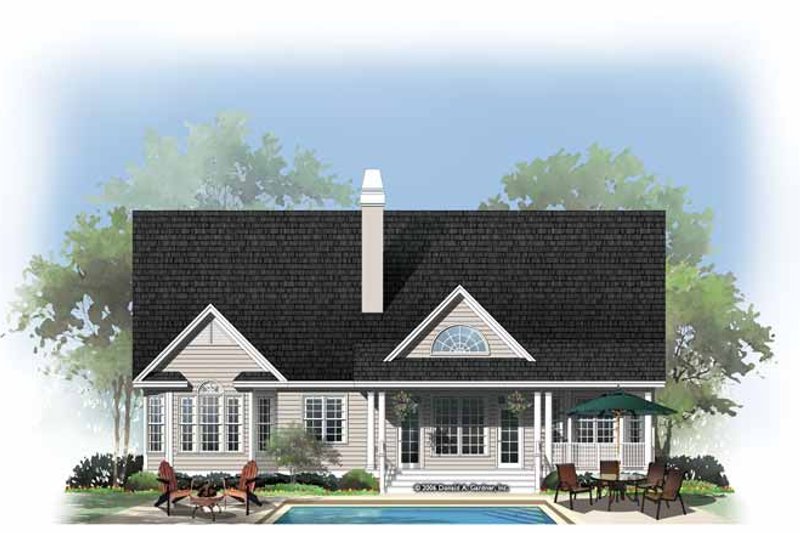 Home Plan - Exterior - Rear Elevation for Country House Plan #929-888 - 5 bed, 4 bath
