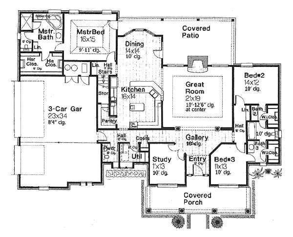 Traditional Floor Plan - Main Floor Plan #310-691