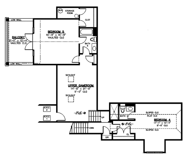 Architectural House Design - Mediterranean Floor Plan - Upper Floor Plan #1019-10