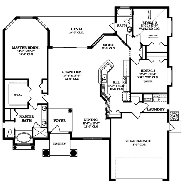 Architectural House Design - Mediterranean Floor Plan - Main Floor Plan #1058-39