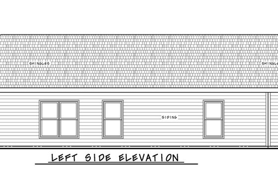 Exterior - Other Elevation for Traditional House Plan #20-2341 - 2 bed, 2 bath