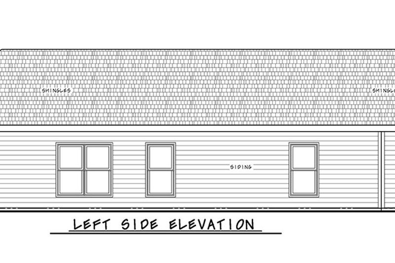 Architectural House Design - Exterior - Other Elevation for Traditional House Plan #20-2341 - 2 bed, 2 bath